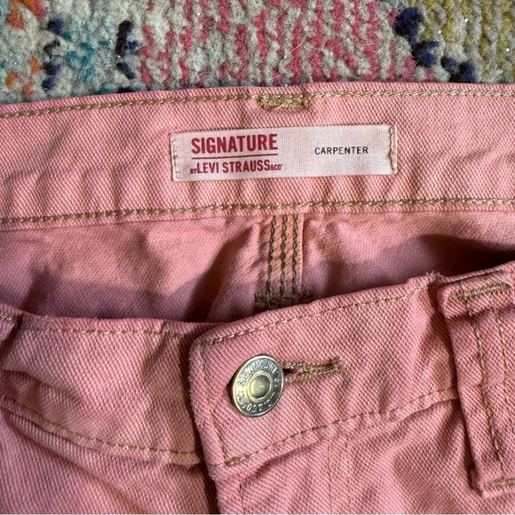 Signature Levi Strauss carpenter tiedye pink pants w30 - Picture 3 of 8